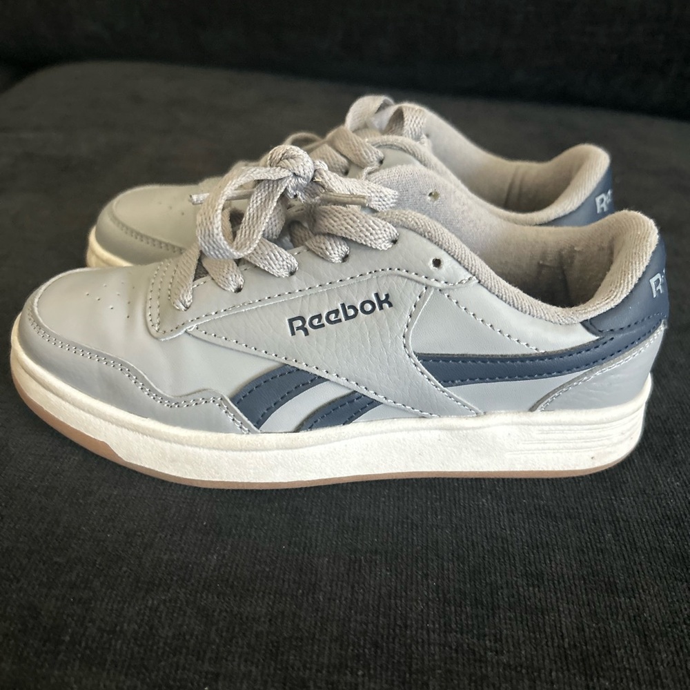 Reebok Gray and Blue Classic Sneakers
